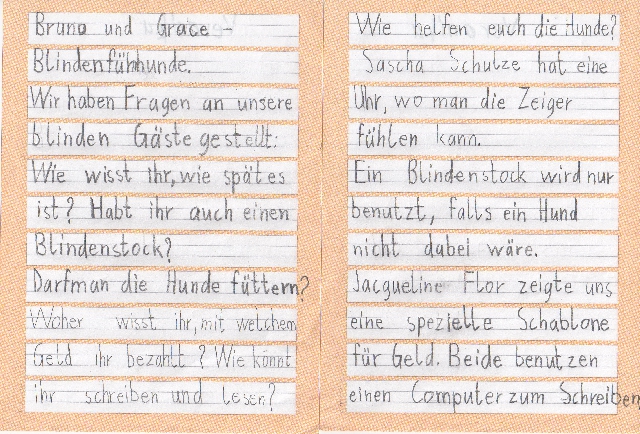 Schüleraufsatz original Seite 1