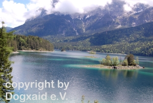 Eibsee Panorama mit Insel